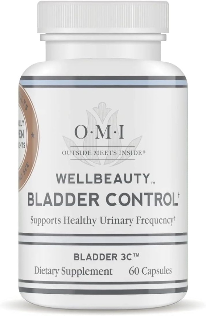OMI WellBeauty Bladder Control, cliniquement prouvé pour soutenir la fréquence urinaire, réduire les visites de salle de bains, 60 capsules de légumes
