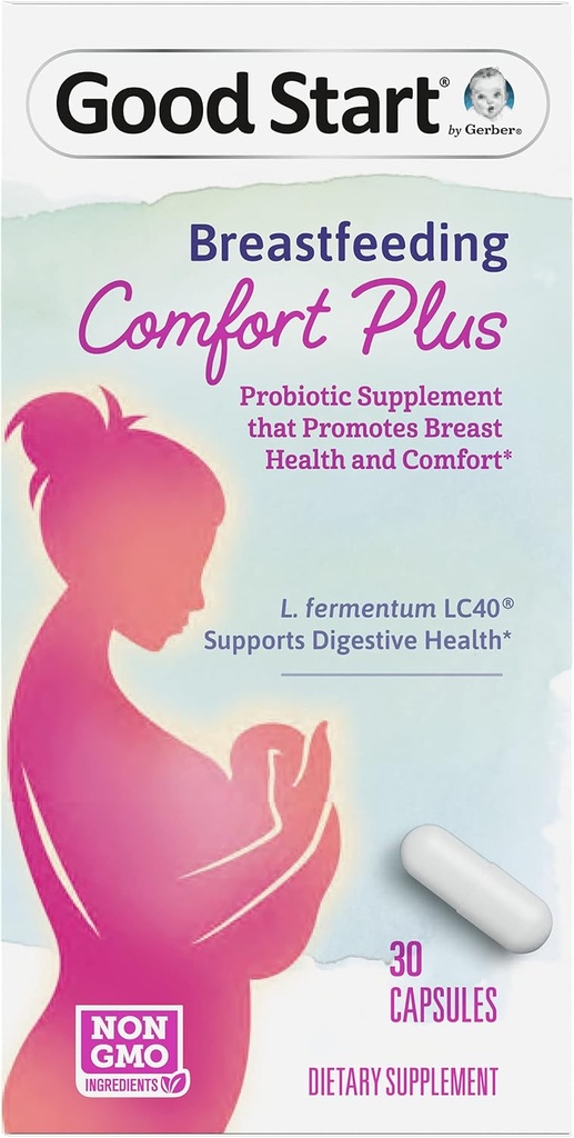 Gerber Bon Début Probiotique Supplément, Allaitement Confort Plus, 30 Capsules