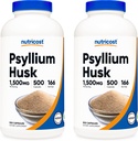 Nutricost Psyllium Husk 1500mg; 500 Capsules (2 bouteilles)