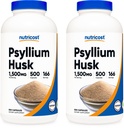 Nutricost Psyllium Husk 1500mg; 500 Capsules (2 bouteilles)