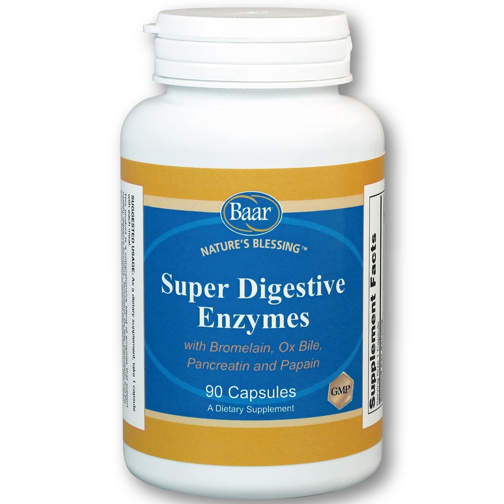 Enzymes Super Digestionnelles Baar, 90 Capsules