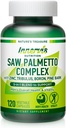 Soutien de la prostate et de l'urine pour les hommes – Complexe de palmiers à scie de 5 en 1 avec Zinc, Tribulus, Boron, Pine Bark – 120 Capsules de Veggie