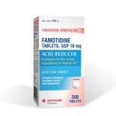 Glenmark Therapeutics Initial Strength Famotidine Comprimés, 10 mg, Réducteur acide pour soulager les brûlures d'estomac, 200 Compte