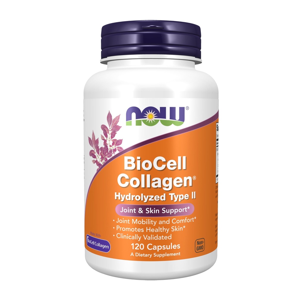 MAINTENANT Compléments alimentaires, BioCell Collagen® Hydrolysés de type II, validés cliniquement, 120 gélules