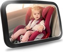 Rétroviseur de voiture pour bébé Shynerk, rétroviseur de sécurité pour bébé face à l'arrière avec large vue claire en cristal, anti-éblouissement, rotation à 360°, test de choc et certifié