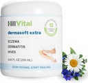 Crème d'eczéma HillVital pour les enfants - Hydratant Hydratant pour les adultes, soin de l'eczéma pour bébé à base de plantes, traitement de l'urticaire démangeaison, lotion anti démangeaison et dermatite séborrhéique Baume 8,5 fl oz