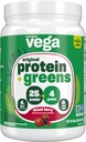 Vega Protéines et Verts Poudre de protéines Berry mixte (11 portions) 25g Protéines végétales plus légumes, végétaliens, non OGM, protéines de pois pour les femmes et les hommes, 1,2lbs