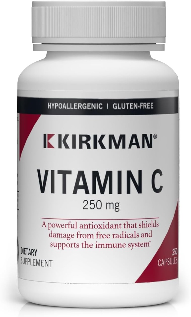 Kirkman – Capsules de vitamine C 250 mg - Hypo - 250 Compte