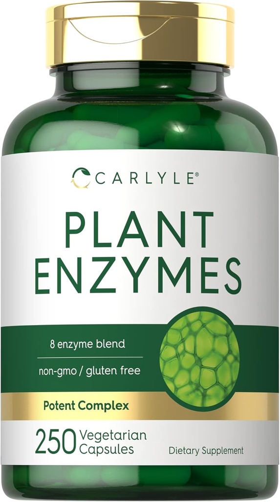 Enzymes des plantes de Carlyle avec protéase, papaine, lactase et bromelain, 250 capsules