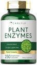 Enzymes des plantes de Carlyle avec protéase, papaine, lactase et bromelain, 250 gélules