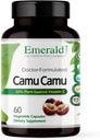 Emeraude Labs Camu Camu - Vitamine C d'origine végétale, bioflavonoïdes, acides aminés et vitamines B - Végétaux sans gluten - 60 capsules végétales (30 jours d'approvisionnement)