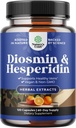 Complexe Diosmin Hespéridin 1000mg pour la circulation - Complexe Hespéridin & Diosmin 1000mg de Bitter Orange pour le soutien de la veine - ISO 17025 Lab testé - Vegan Non-OGM & sans gluten (2 mois d'approvisionnement)
