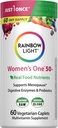 Multivitamine de lumière arc-en-ciel pour les femmes 50+, vitamine C, D & zinc, probiotiques, femmes One 50+ Multivitamine fournit un soutien immunitaire à haut pouvoir, non-OGM, végétarien, 60 comprimés