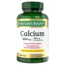 Nature's Bounty Calcium Carbonate & Vitamine D, soutient la santé immunitaire et osseuse, 600mg Calcium & 800IU Vitamine D3, 250 comprimés