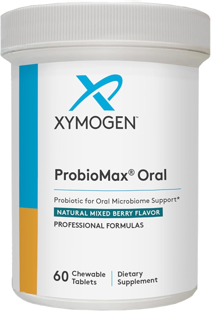 XYMOGEN Probiotiques oraux pour la santé des gencives + soins dentaires - ProbioMax - Probiotiques dentaires pour une bouche saine avec Bifidobacterium Lactis (60 comprimés)