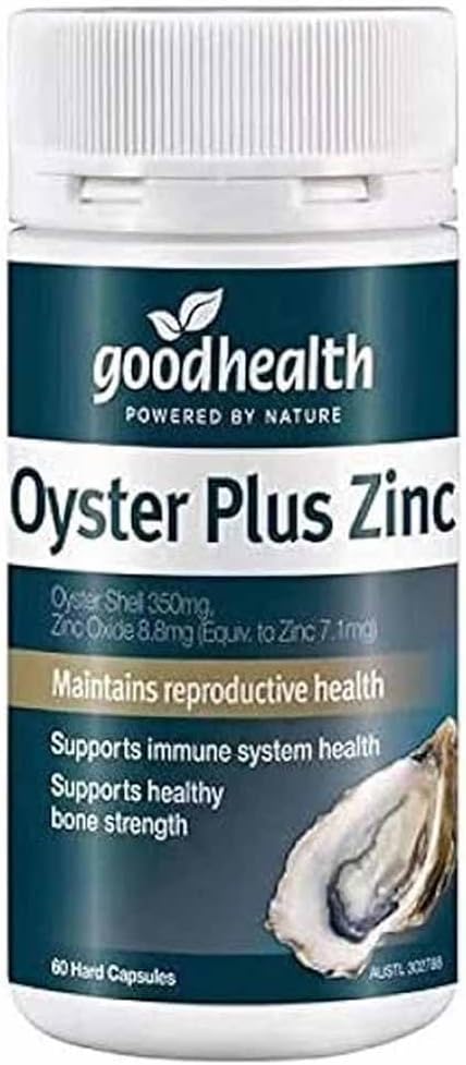 Goodhealth Oyster Plus – 60 Capsules – Supplément Nutritif Marine avec Zinc et Taurine pour la Santé et la Vitalité – Supporte l'Immune et la Guérison Reproductive