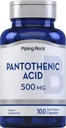 Acide pantothénique de la roche piquante 500mg.100 Capsules en Calcium d-Pantothenate.