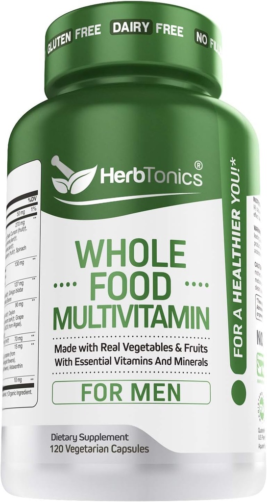 Multivitamine d'aliments entiers pour les femmes et les hommes avec des superaliments provenant de marchés alimentaires entiers.