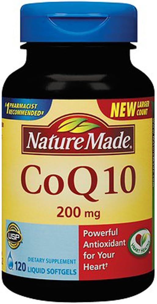 Nature faite CoQ10 naturellement orange 200 mg - complément alimentaire 120 Softgels