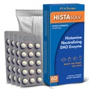 Medagel HISTAsolv Extra Strength Supplément enzymatique DAO pour l'intolérance alimentaire à l'histamine - Facilités Désagrément digestif - Technique brevetée - Fabriqué en Autriche - 60 Pack