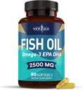 Nouveau supplément à l'huile de poisson Omega 3 d'ÂGE Immune et soutien à la santé – favorise la santé des articulations, des yeux et de la peau - non OGM - EPA, DHA Acides gras sans gluten (90 softgels (paquet de 1))