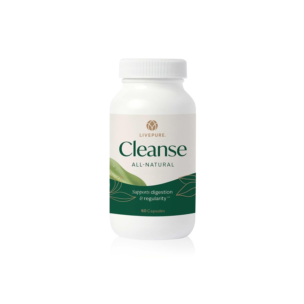 PURE Cleanse Capsules | Gentle Digestive Support for Women | Plant-Based, Vegan, & Non-GMO Formula | Supports Gut Health & Digestive Comfort | Clean Wellness Supplement | 60 Capsules