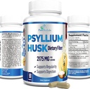 Psyllium Husk Dietary Fiber Supplément 2175mg, Non-OGM, 90 Capsules