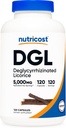Nutricost DGL Capsules d'extrait de réglisse déglycyrhizées (500mg Extrait, équivalent à 5 000mg de réglisse, 120 portions) - Non OGM, végétalien