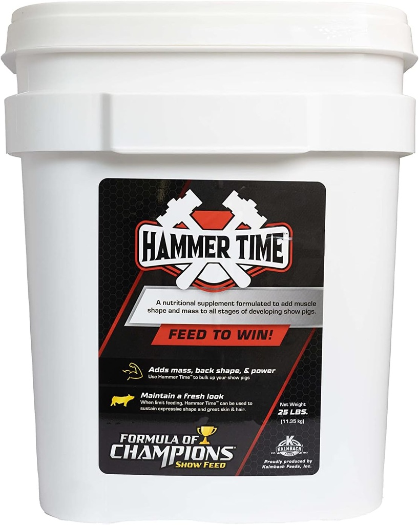 Hammer temps supplément nutritionnel pour les porcs d'exposition, 25 lb Bucket