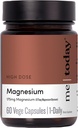 Me Today Supplément de Glycinate de magnésium – 175mg Capsule de Glycinate de magnésium à haute absorption pour la récupération musculaire, support du système nerveux, sommeil et relaxation – végétalien, non-OGM, 60 portions.