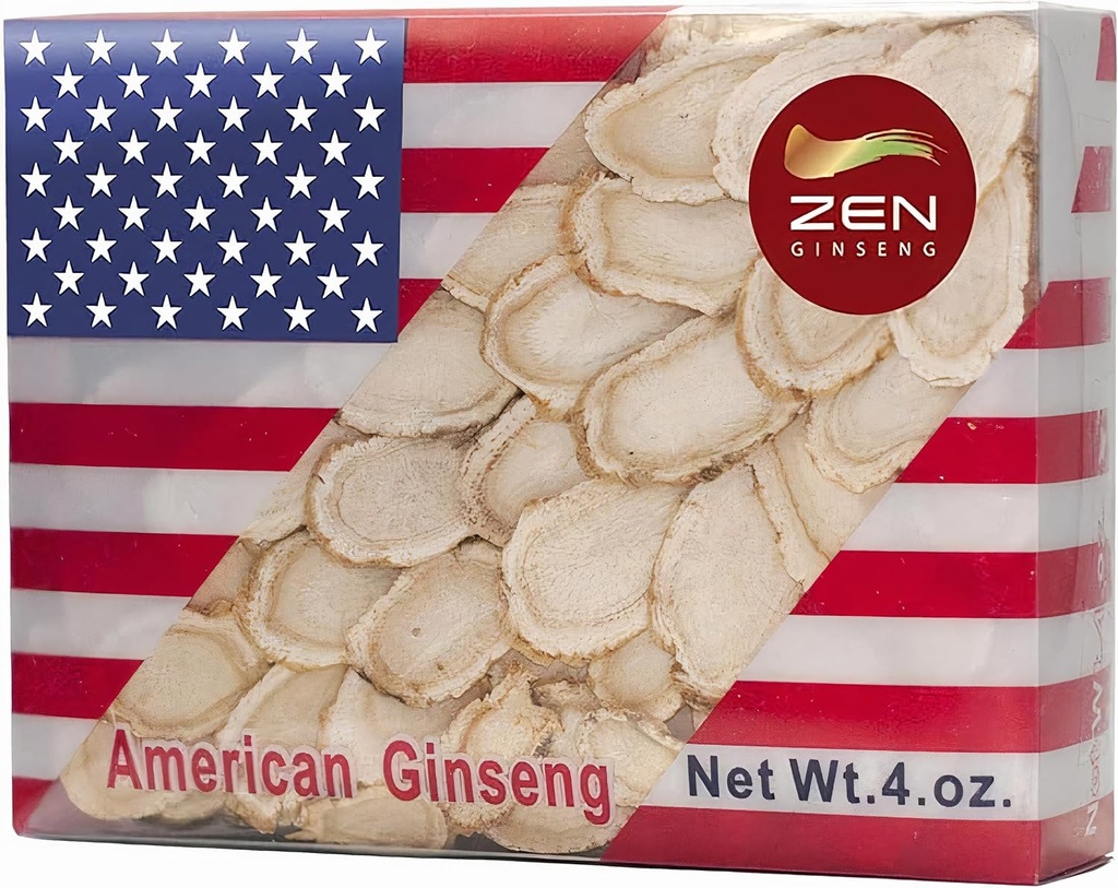 1 Boîte à main sélectionnée American Wisconsin Ginseng Slice (4 Oz.) - Boost Your Immune System Fast