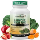 Complexe MoxyVites Vitamine B - B Vitamines Supplément alimentaire entier, B12 méthylcobalamine, B1, B2, B3, B5, B6, B7, B9 - pour le stress, l'énergie et le soutien immunitaire, végétalien, 120 capsules