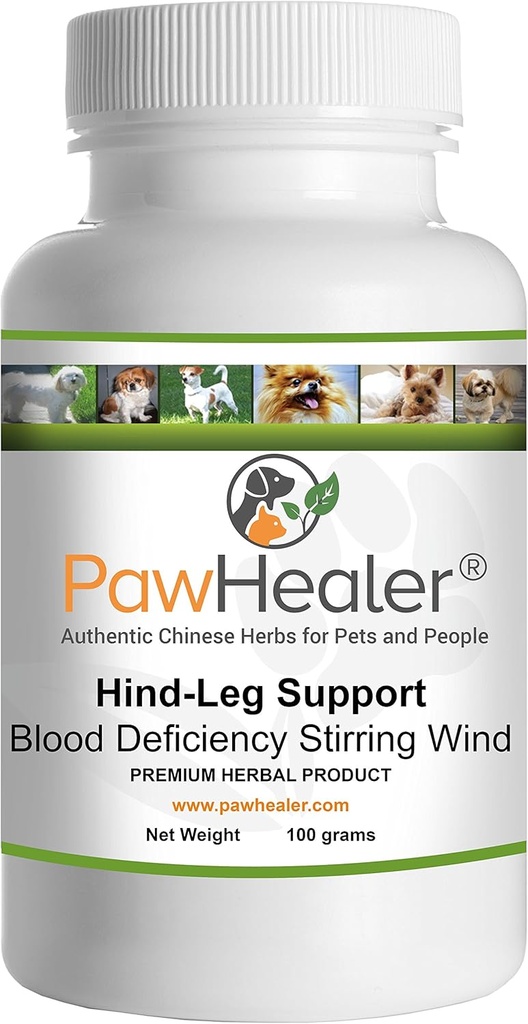 Faiblesse de la jambe arrière: manque de sang Vent de stirring -100 Grams-Herbal poudre pour chiens et animaux de compagnie