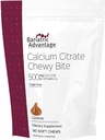 Avantage bariatrique Citrate de calcium Morceaux à croquer 500 mg - Très absorbants et digestibles - Vitamine D3 - Supplément de calcium facile à croquer - Arôme caramel - 90 Compte