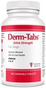 Tables de derm Extra Strength pour chiens - Huile naturelle, vitamines, minéraux et antioxydants - Soutenir une peau saine et réduire le défrichement -60 comprimés à croquer