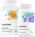 THORNE - Trousse d'essentiels de bien-être - Omega-3 et multivitamine Combo - Super EPA et nutriments de base 2/jour - 30 portions