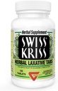 Swiss Kriss comprimés laxatifs à base de plantes, laxatifs doux et naturels pour le soulagement de la constipation pour les adultes et les enfants de plus de 6 ans, travaille en 6-12 heures, Senna Laxative, 120 comprimés Total