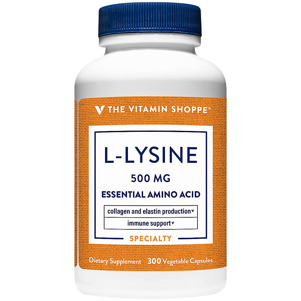 La vitamine Shoppe L-Lysine 500MG une fois par jour (300 capsules)