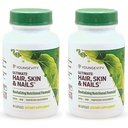 Youngevity Ultimate Cheveux, peau et ongles de 2000 mcg Biotine + CoFacteurs essentiels de 9 vitamines/minéraux, Paba, Silice, MSM, B-6.