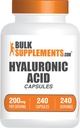 BulkSupplements.com Capsules d'acide hyaluronique - Suppléments d'acide hyaluronique, acide hyaluronique 200mg - Sans pur et sans gluten, 1 Capsule par portion, 240 Nombre (paquet de 1)