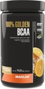 Maxler 100% Golden BCAA poudre - intra et post-entraînement boisson de récupération pour la récupération accélérée des muscles et la croissance musculaire maigre - 6 g Vegan BCAAs acides aminés - 60 portions - orange