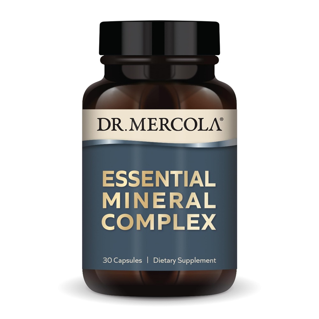 Complexe minéral essentiel du Dr Mercola - soutient la santé cellulaire et les fonctions vitales - zinc, sélénium, cuivre, manganèse, chrome, molybdène, bore - 30 capsules