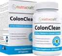 Nutracraft ColonClean #1 Détox Colon et Relief de Constipation.Senna, Cascara Sagrada, Psyllium, MCT, Aloe et Probiotiques.