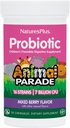 NaturesPlus Parade animale Probiotique, Berry mixte - 30 Chewables - Supplément de digestion pour enfants - Supports Gut Health & Immune Function - Vegan, Sans gluten - 30 portions