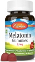 Carlson - Mélatonine Gommies, 2,5 mg, sommeil sain, favorise la détente, goût naturel de fraise, 60 gommies