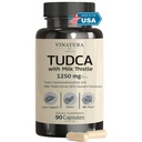 VINATURA TUDCA Thistle de lait 1250mg - Supplément Tudca, Sels de bile de Tudca, Support du foie, Suppléments de vérin *USA Fabriqué et testé* Supplément Sels de bile - 90 Capsules