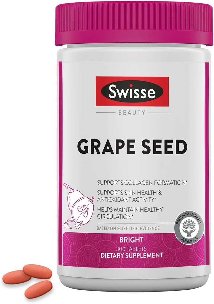 Swisse Grape Capsules d'extrait de graines de raisin Antioxydant supplément à base de plantes