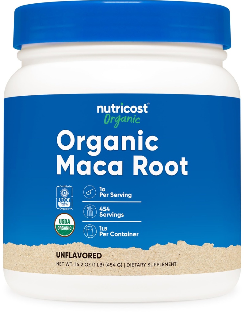 Poudre de racine de maca biologique de Nutricost (1 LB)