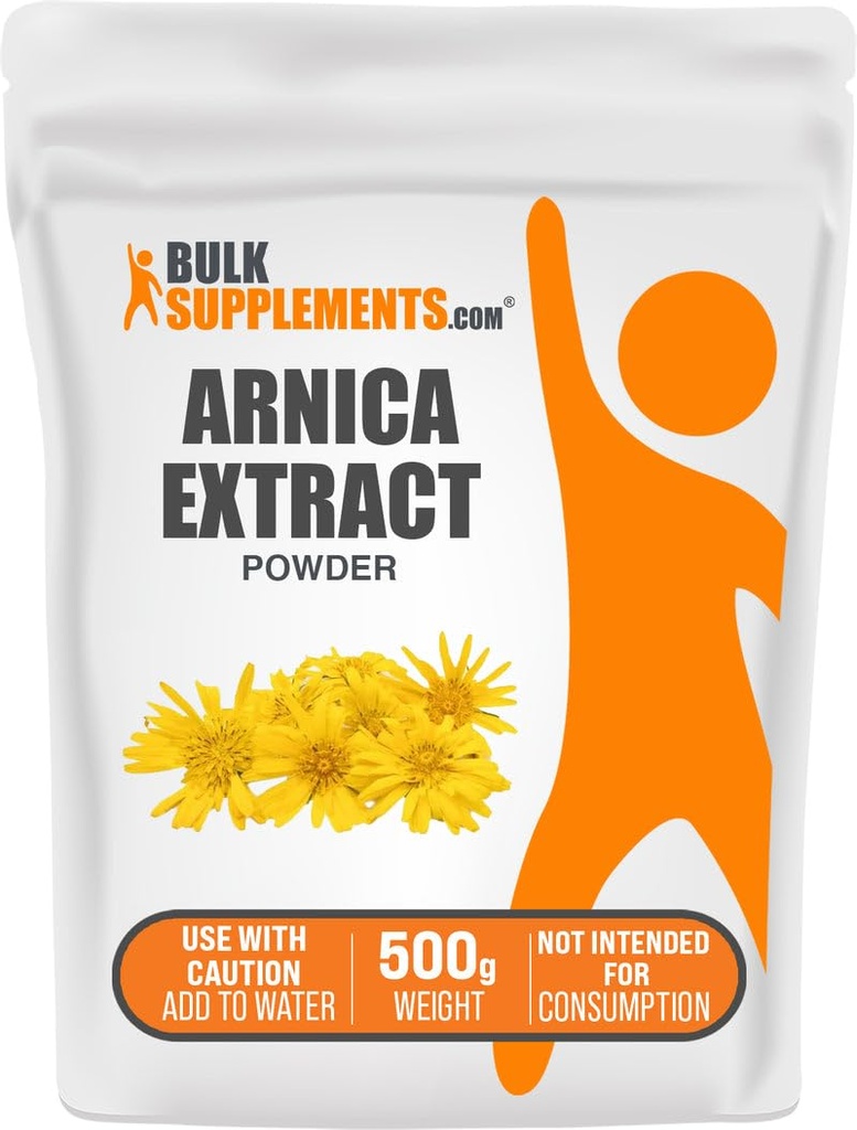 BulkSupplements.com Poudre d'extrait d'Arnica - supplément à base de plantes, de fleurs d'Arnica séchées, portions vary par utilisation, 500g (1,1 lb) (paquet de 1)