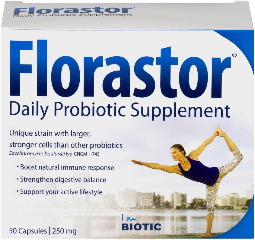 Florastor Supplément probiotique quotidien 50 capsules (paquet de 6)